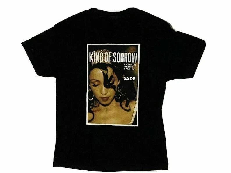 

2025Vintage Sade King of Sorrow Print Short Sleeve T-Shirt Printed Street Fashion Cotton Comfortable Short Sleeves Men and Women