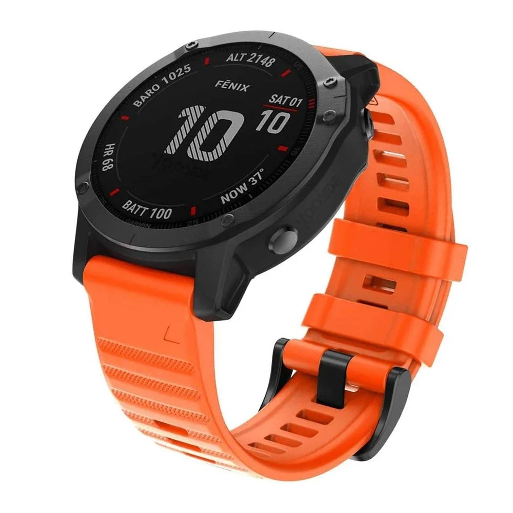 22 26mm Silicone Strap For Garmin Fenix 7X 7 Pro Solar/6X 6 Sapphire 5 5X Plus 3 HR/Epix/Tactix QuickFit WatchBand Official band image 5