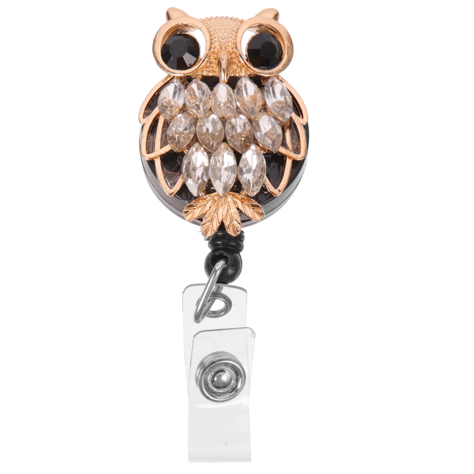 

Retractable Badge Holder Owl Shaped Buckle Cute Id Name Tag Clip Nurse Reel Telescopic Badge Clips Phone Lanyard