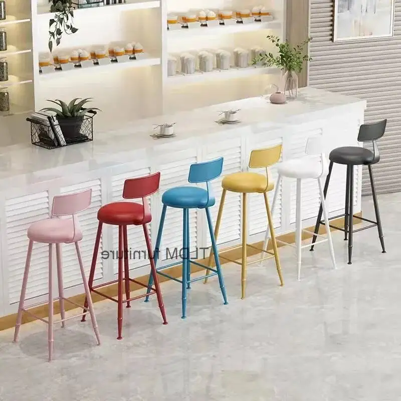 Cadeira de Bar Retrô Nórdica Moderna Minimalista para Casa, Barbeiro, Quarto Infantil, Sala de Festas, Cadeira Reclinável, Cadeiras de Jantar, Móveis Simples