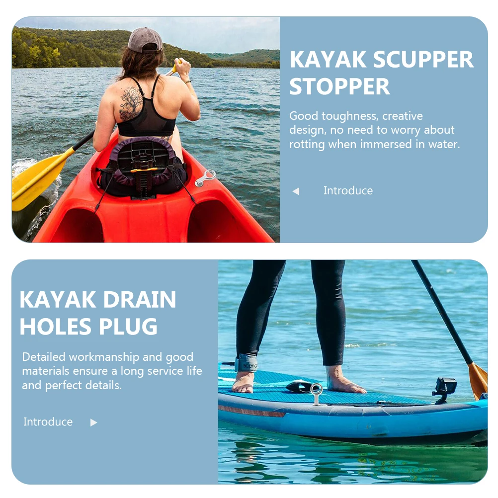 

304 Stainless Steel Drain Universal Scupper Plug for Kayak Canoe Boat Replacement Stopper 32mm Water Resistant