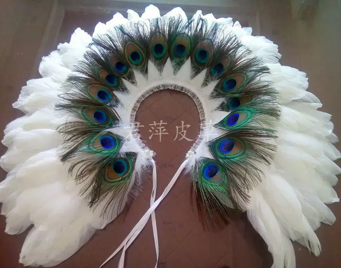 

28-30cm width large epaulette Peacock shoulder brooch epaulet/epaulettes spikes/escapulario blazer accessories Host decoration