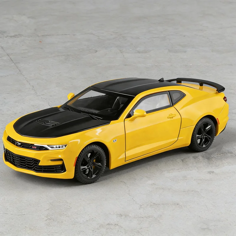 

1:24 Chevrolet Camaro SS 1LE, модель спортивного автомобиля из сплава, литая под давлением, металлическая гусеничная гоночная машина, модель автомобиля, звук и свет, детская игрушка в подарок