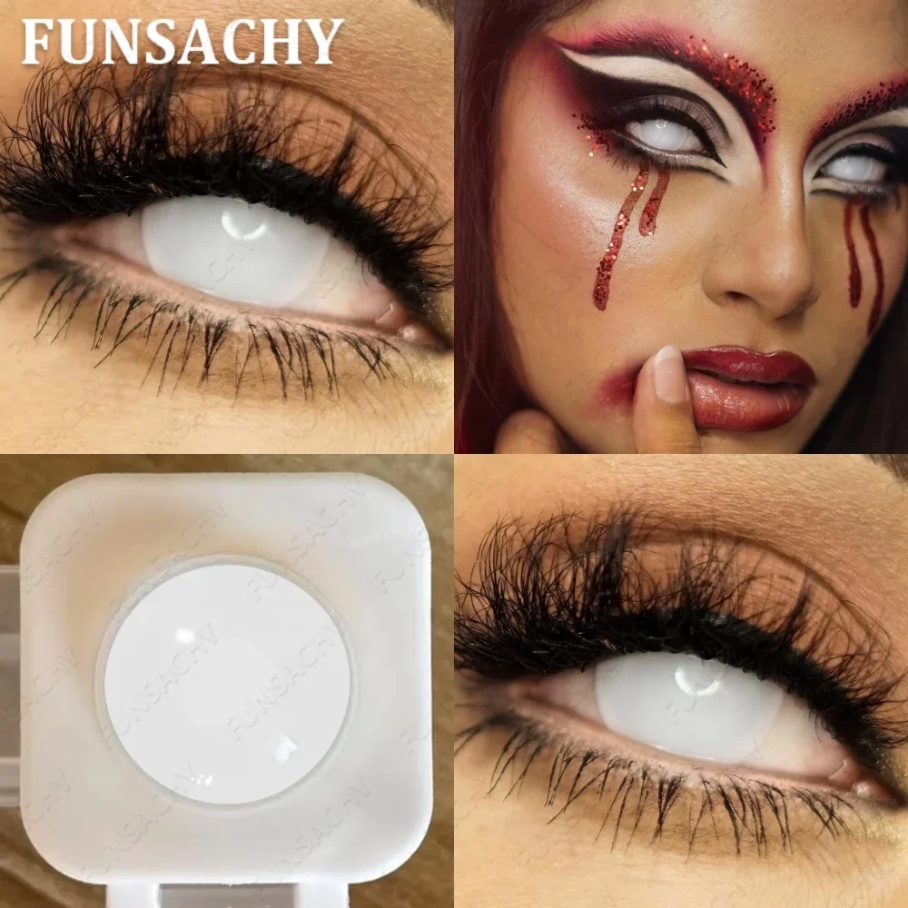 FUNSACHY 2 Stück Froya Cosplay Kontaktlinsen für Halloween, grüne und lila Linsen, Anime-Cosplay-Make-up, weiche Kontaktlinsen, rote Vampir-Augen-Kontaktlinsen. – Detail 9