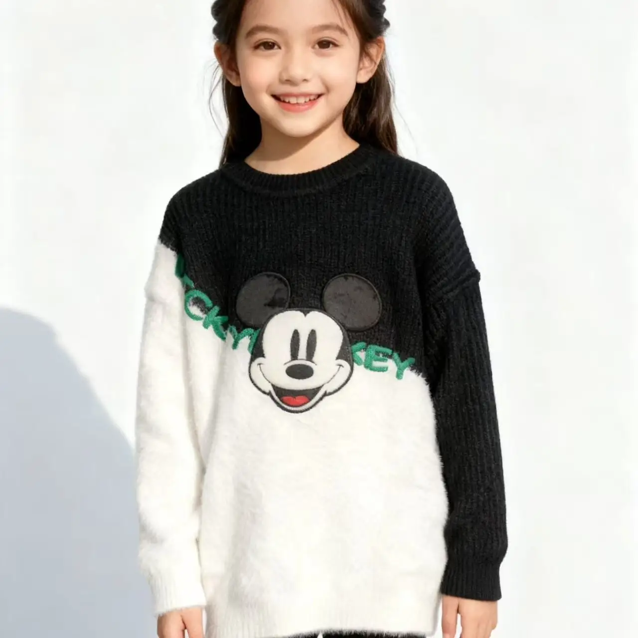 

Spring Autumn Winter Baby Boy Sweater Cartoon Mickey Mouse Print Knitted Children Clothes Kid Coat Girl Outwear Pajama Top 3-10T