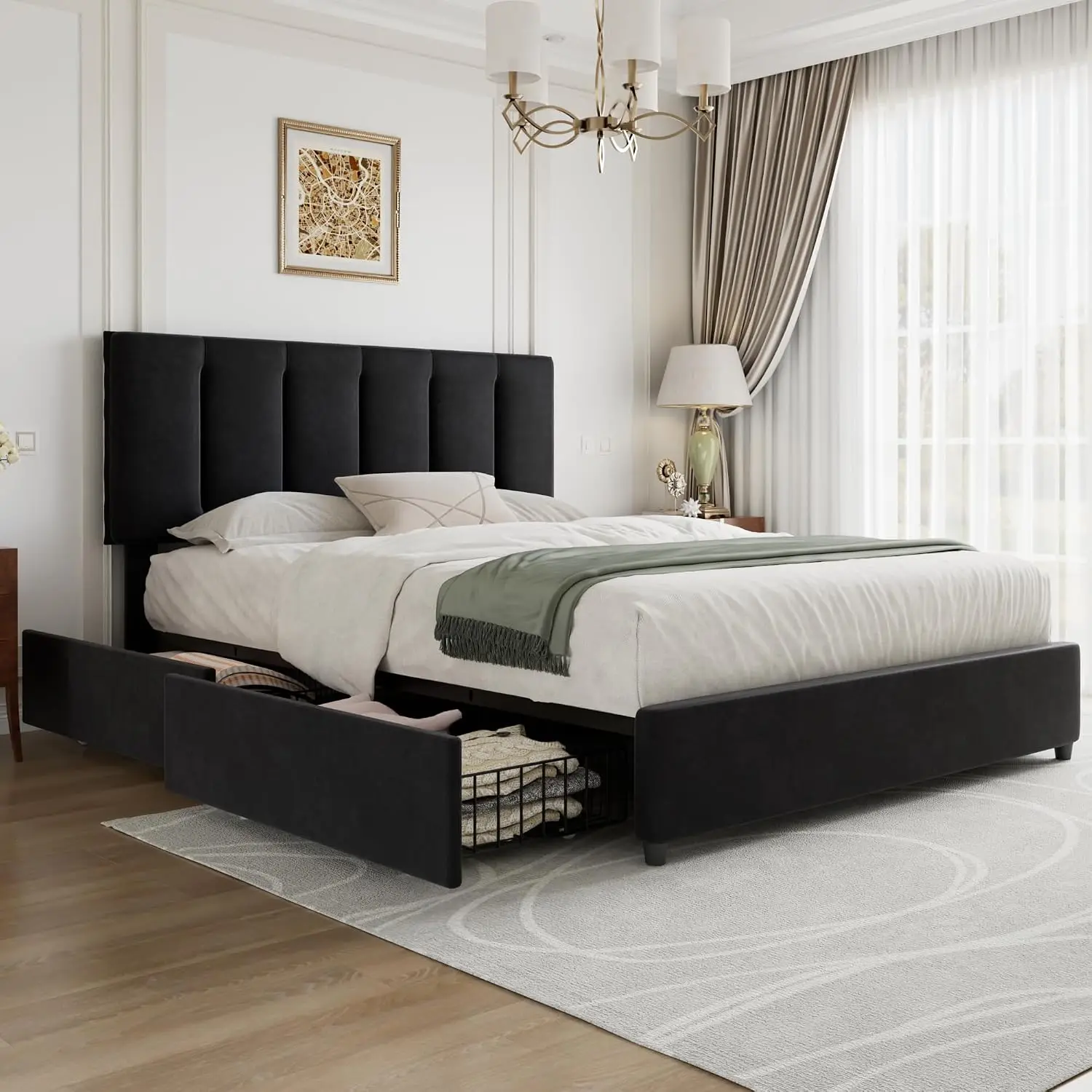 Queen Storage Platform Bed 10