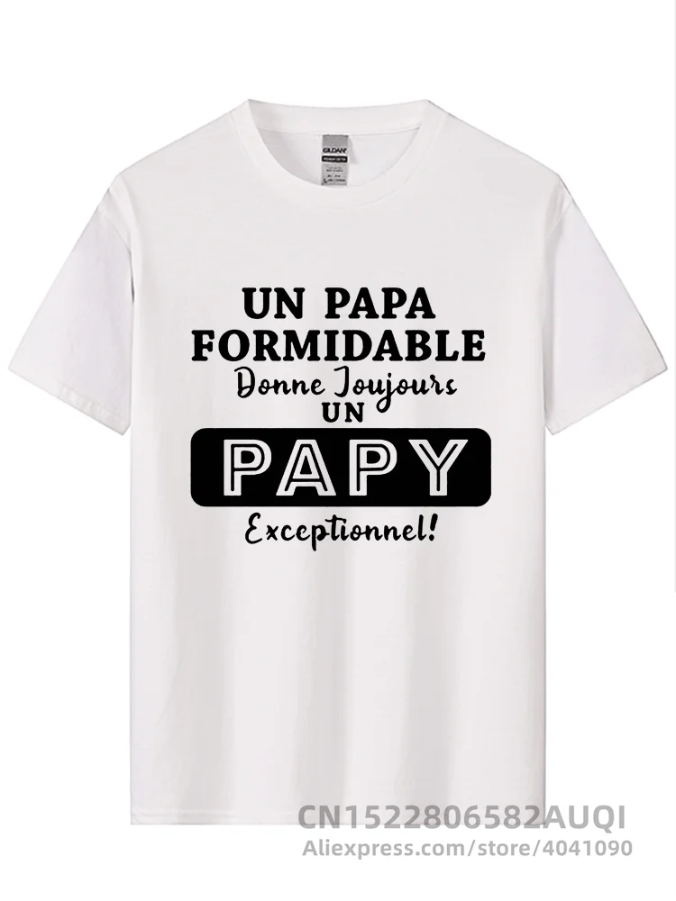 Tee French Greatest Papa T Shirt Summer Men Short Sleeve Cotton Fathers Day Dad Gift T-shirt Man Tshirt