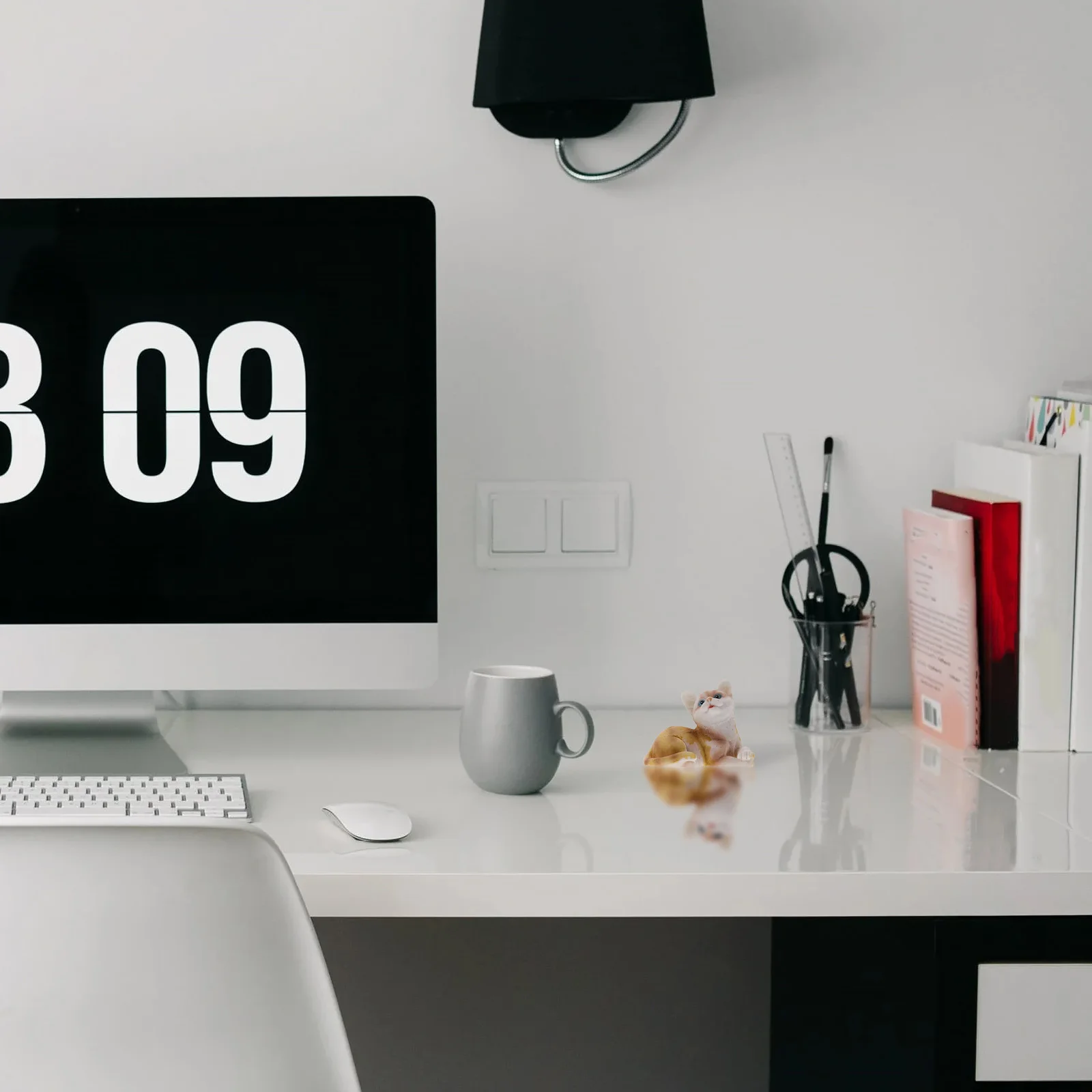 

4pcs Desktop Decoration Mini Landscape Resin Cat Ornament For Home Office Garden Adornment Cartoon Cat Decor Craft