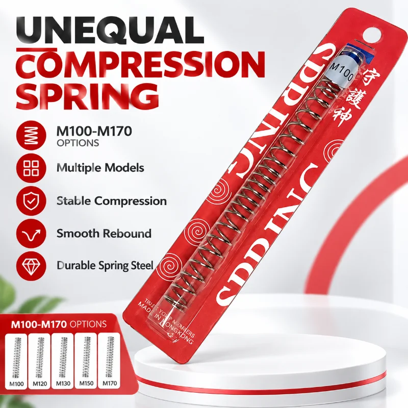 Unequal Pitch Compression Spring AEG Wire M100-M170 16-17.6cm Steel Coil Spring Upgrade Replacement Part