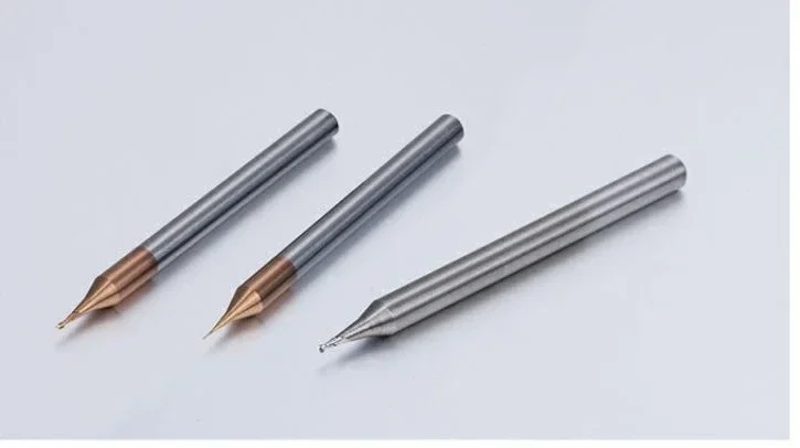 HRC55 2 Flute End Mill 0.2-0.9mm 4mm Shank Milling Cutter Tungsten Carbide CNC Router Bit TiCN Coated Mini Milling Cutter