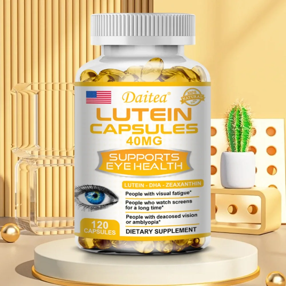 Lutein and Zeaxanthin Supplement Softgels, 40mg, Non-GMO, Gluten Free, Protect Retinal Area, Relieve Eye Fatigue and Dryness