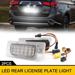 2Pcs No Error LED Tail License Plate Lights For For Mistubishi ASX RVR Outlander Sport ES Reverse Stop Lamp 6000K Car Styling