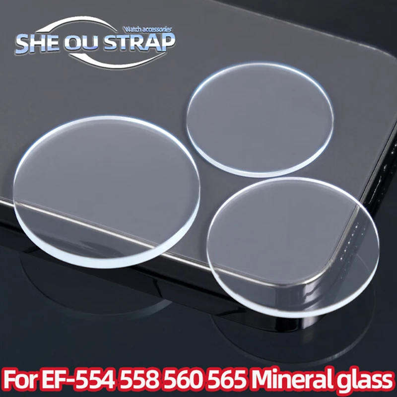 Transparent Lens For Casio EDIFICE EF-554 EF-558 EF-560 EF-565  EF-539 EF-550 Watch Mirror Glass Mineral glass Can Wholesale