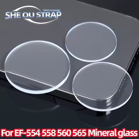 Transparent Lens For Casio EDIFICE EF-554 EF-558 EF-560 EF-565 EF-539 EF-550 Watch Mirror Glass Mineral glass Can Wholesale