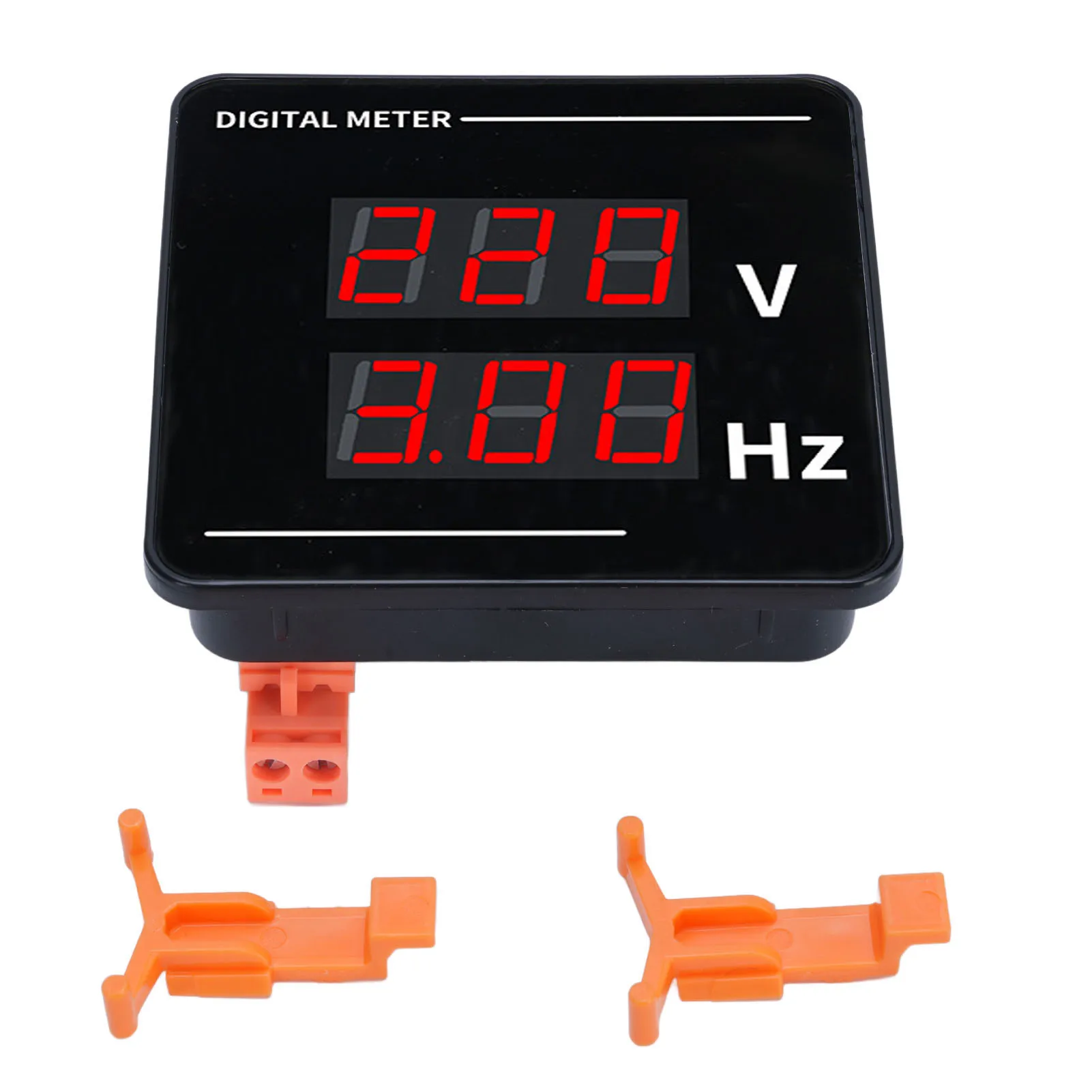Digital AC Voltmeter Frequency Meter Tester Gauge Panel Mounting LED Display 50-500V 10.0-99.9hz Voltage Frequency Tester Gauge