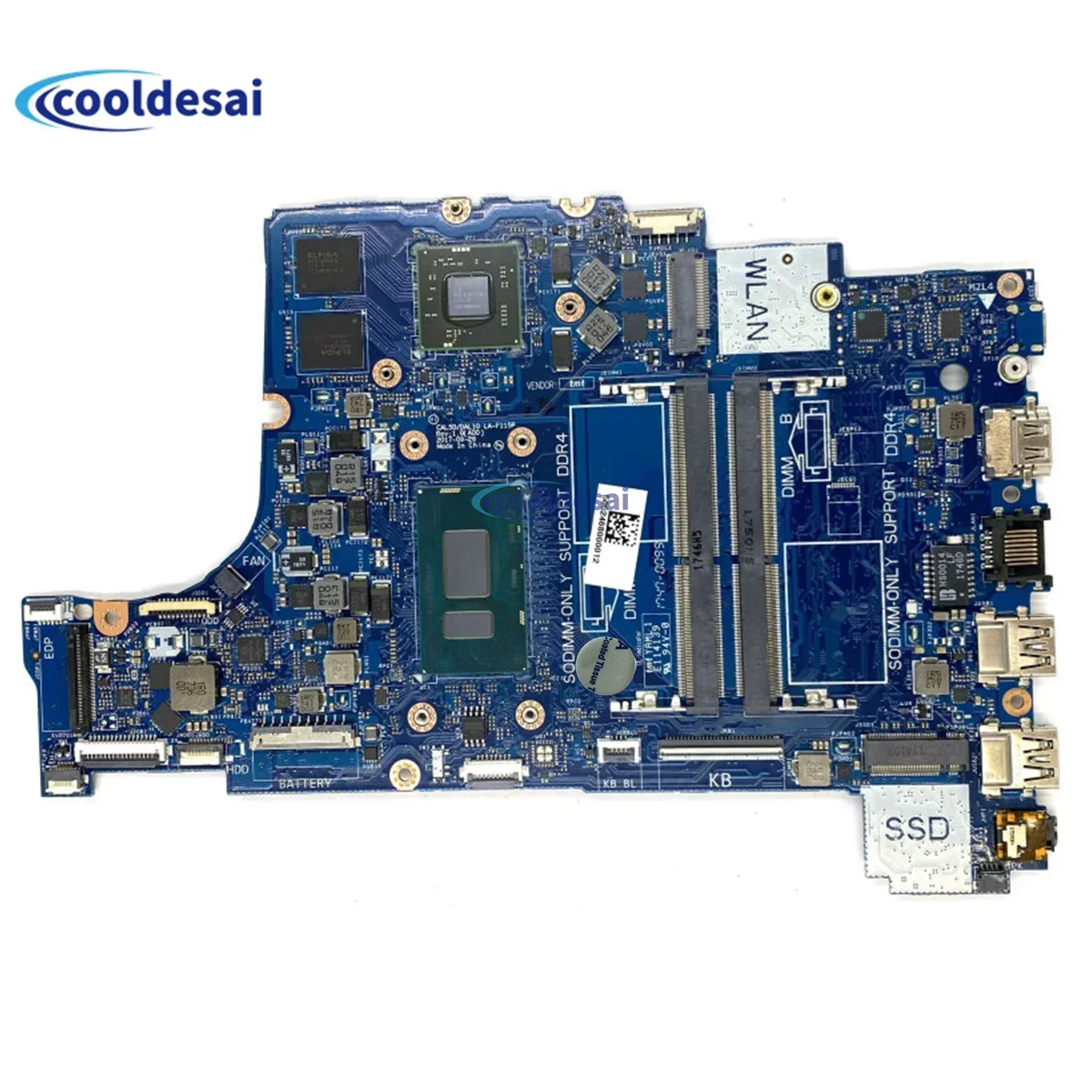 GAL50 DAL10 LA-F115P For DELL Inspiron 5570 5770 Laptop Motherboard with I3 I5-8250U I7-8550U CPU Radeon 530/R7 M460 GPU Test OK