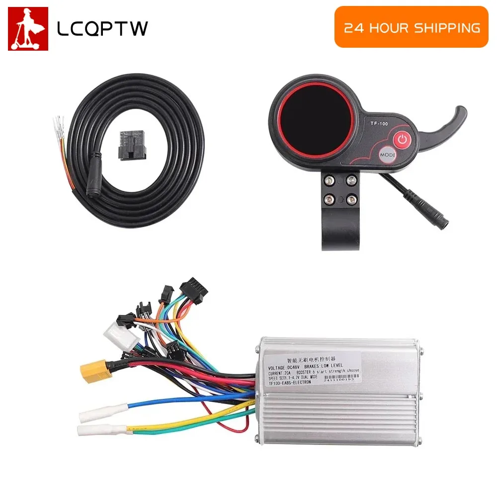 

TF-100 48V 20A 25A Brushless Motor Sine Wave LCD Display 6Pin Universal Controller Throttle Kit For kugoo M4 Electric Scooter