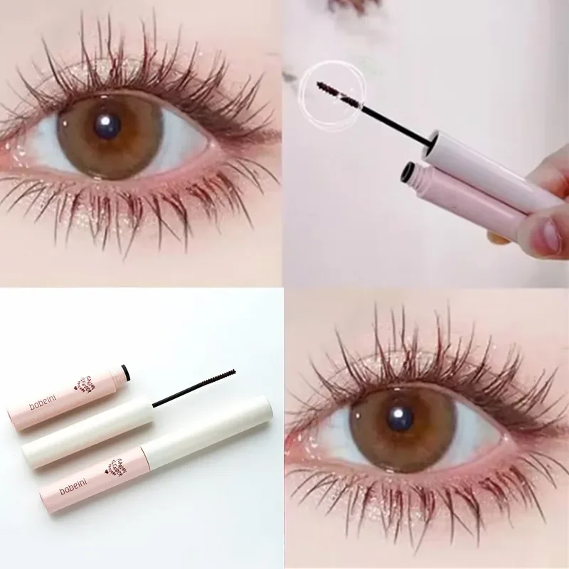 Black Brown Mascara Waterproof Natural Lashes Female Professional Makeup Full Size Korean Lengthens Eyelashes Extra Volume