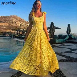 Sporlike Floral Printed Elegant Long Dresses For Women Solid Bohemian Sleeveless Summer Beach Dresses Bodycon See Through Party