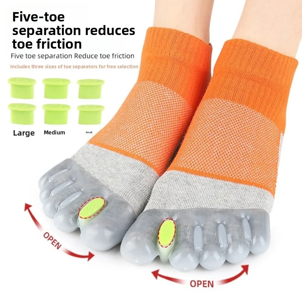 

Высокоэластичные носки с раздельным носком. Регулируемые дышащие носки с раздельным пятью пальцами. Разделение пяти пальцев на 3D-обернутом каблуке.