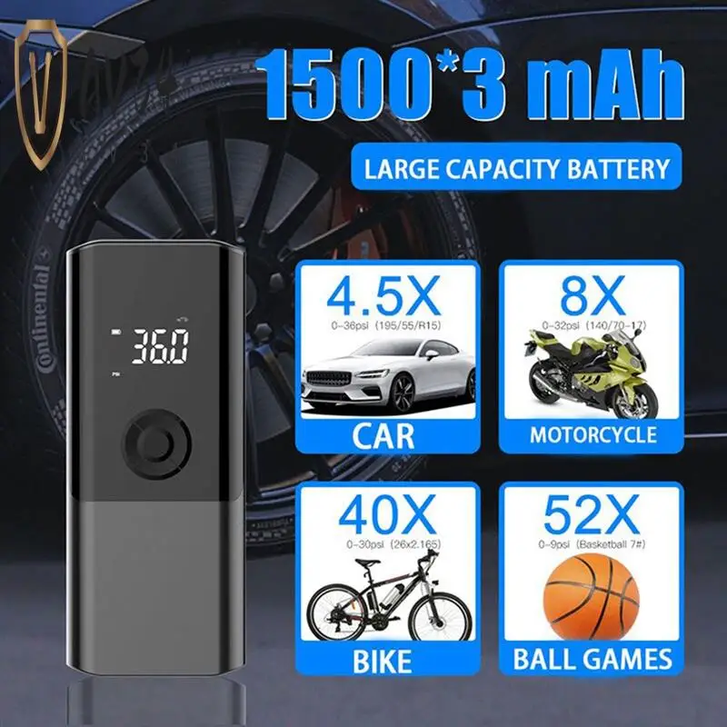 

AV34-1Set Car Air Pump Air Pump Handheld Dual Purpose Bicycle Tire Car Air Pump Plastic