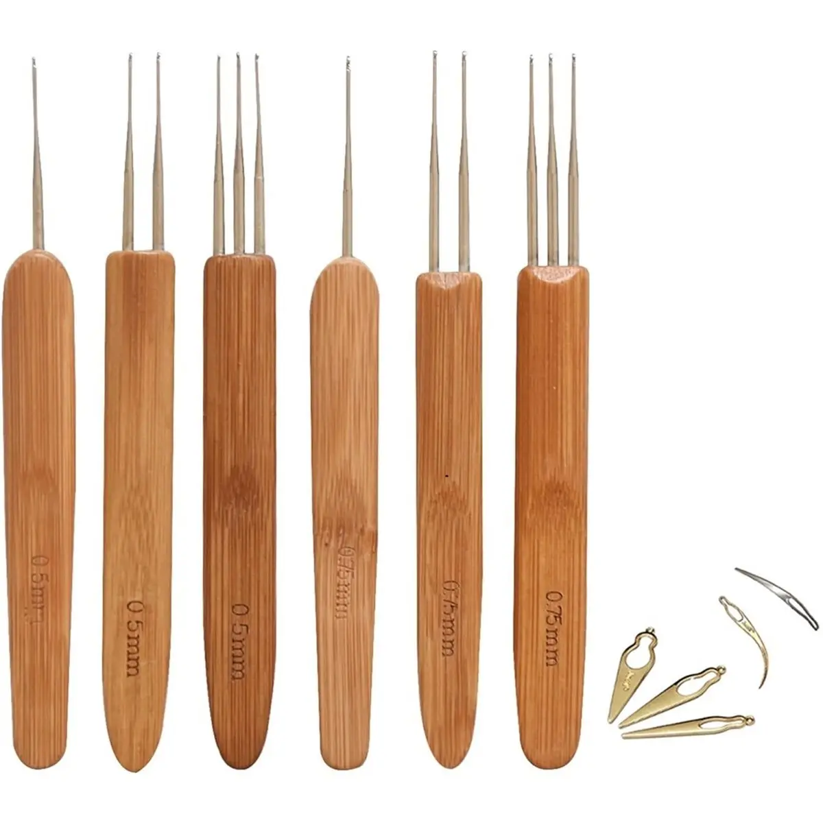 Dreadlock Crochet Hook Tool Dreadlock Needle for Braid Hair Crochet Hook equipments Wood