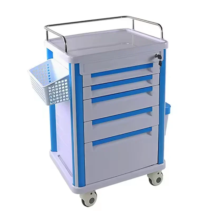 Hot Selling ABS Removable Medical Cart Ambulance Clinic Emergency Cart For Hospital Modern Design Hotel Bathroom Use