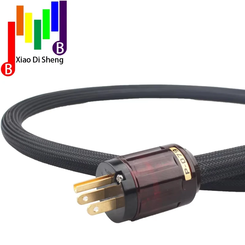 الصوت مرحبا نهاية Hifi مكبر للصوت OFC النحاس النقي Schuko اليورو الاتحاد الأوروبي + IEC التيار المتناوب أنثى ذكر مطلية بالذهب قابس طاقة سلك كابل الطاقة