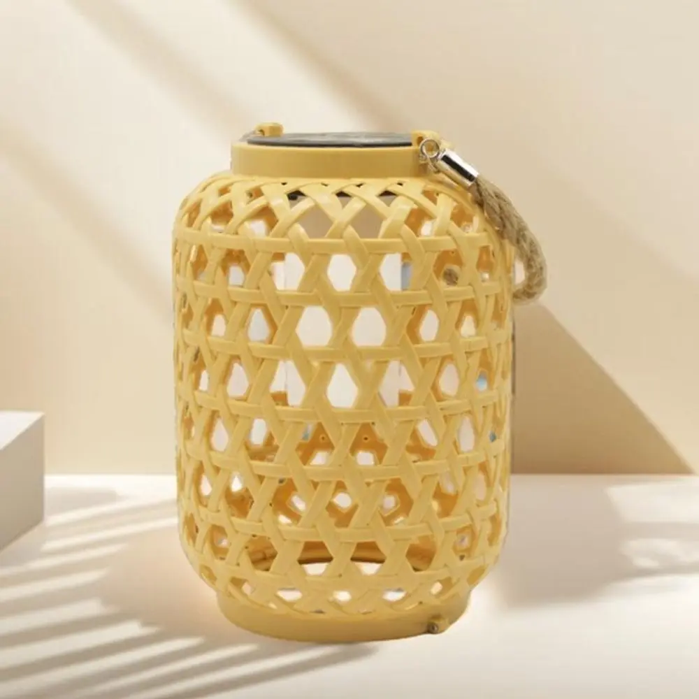 Creative Waterproof Solar Imitation Rattan Lantern LED Warm Light Home Decorative Lights 800 MAH Yard Lighting Ornaments Outdoor