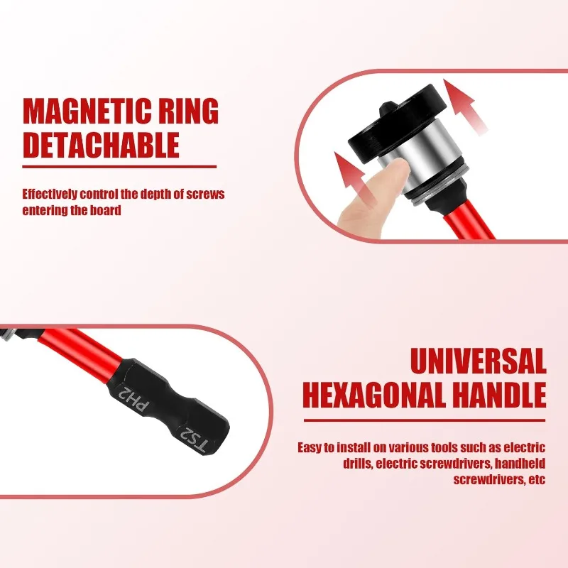 المغناطيسي تحديد المواقع مفك بت PH2 دفعة رئيس المفكات مثقاب الخشب ل الجصي دريوال المسمار بت أدوات الحفر #5