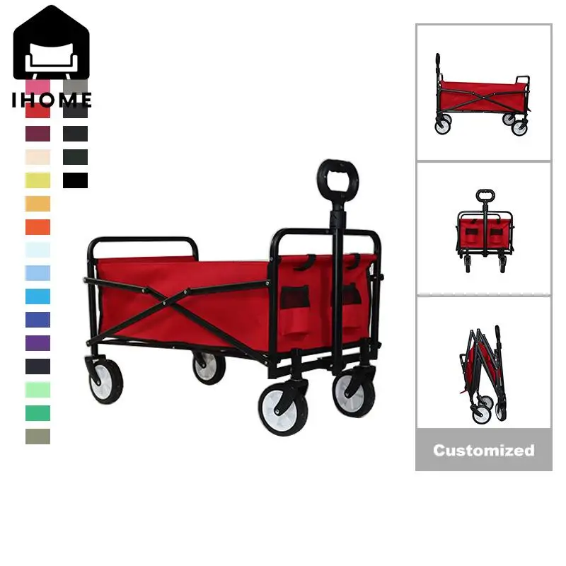 

IHOME Outdoor Trailer Folding Camp Cart Trolley Grocery Shopping Express Shopping Camping Camping Fishing Stall Trolley New 2024