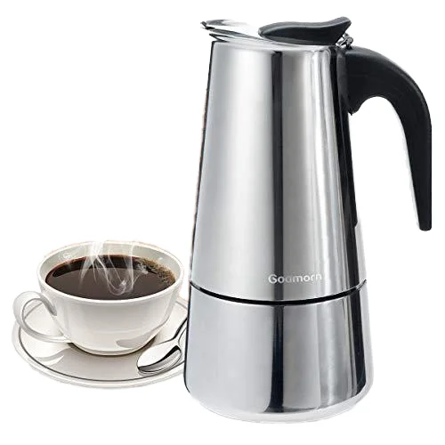 

Mocha 450ml 3 6 9 12 Cup Moka Pots Classic Espresso Portable Cute Electric Italian Stainless Steel Moka Pot