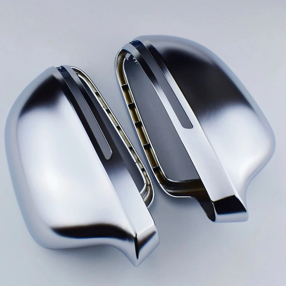 

ZZ-Matt Chrome Mirror Cover Rearview Side Mirror Cap S Line For Audi A4 B8 A6 C6 A5 S3 S4 S5 S6 8P