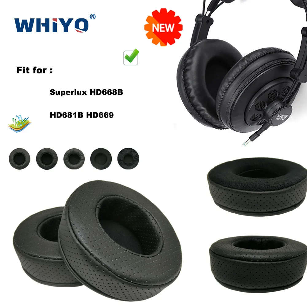 

Replacement Ear Pads for Superlux HD668B HD681B HD669 Headset Parts Leather Cushion Velvet Earmuff Headset Sleeve Cover