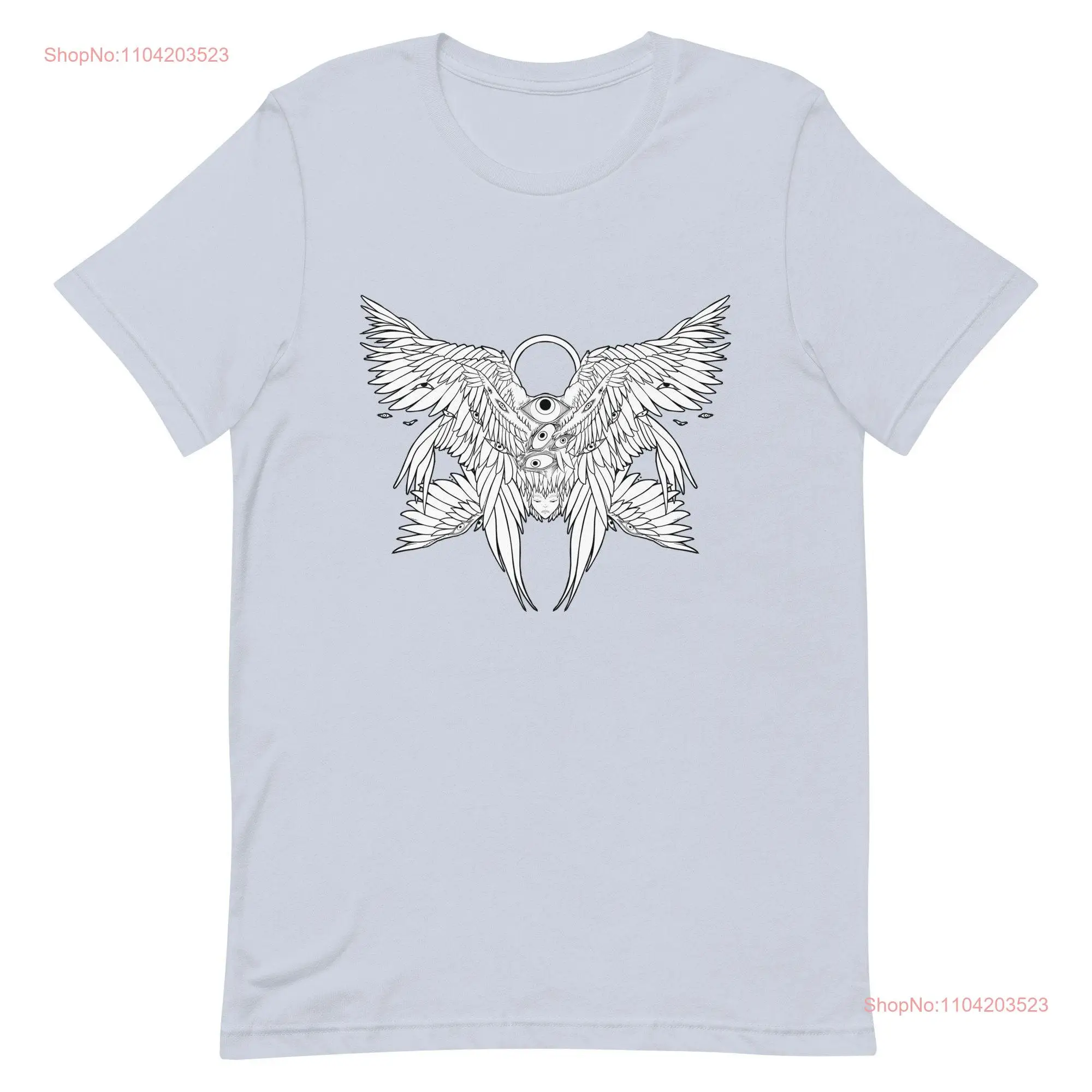 Seraphim Angel T Shirt Biblically Accurate Art Weirdcore Occult Unique s Christian Mythology long or short sleeves