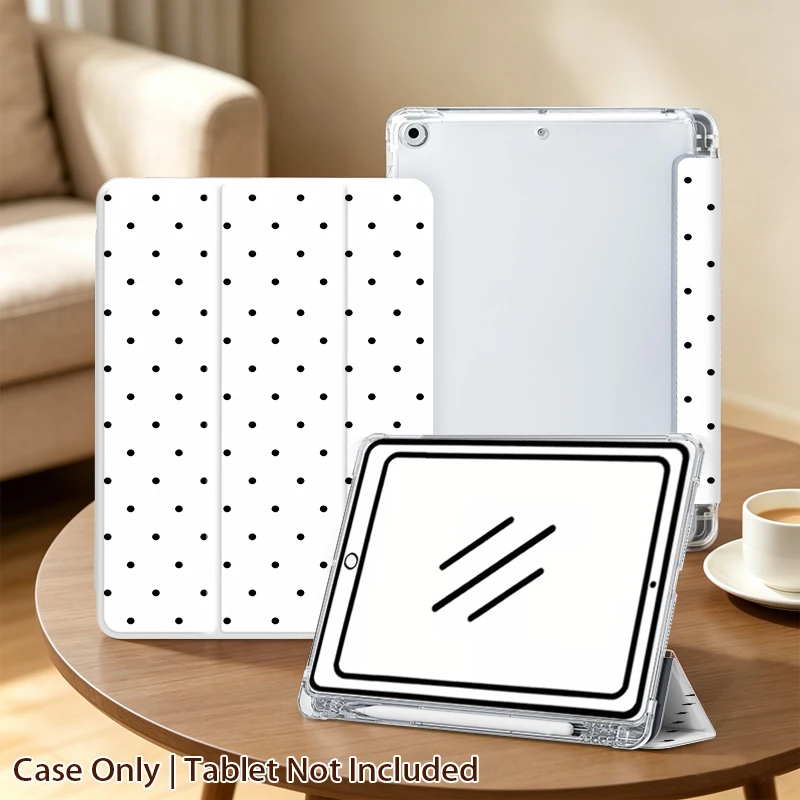 Tri-Fold Shockproof Case for iPad Air 4/5/6/7, iPad 10/11, iPad 9/8/7 10.2, Pro 11, Mini 6/7, Pencil Holder, Auto Wake/Sleep