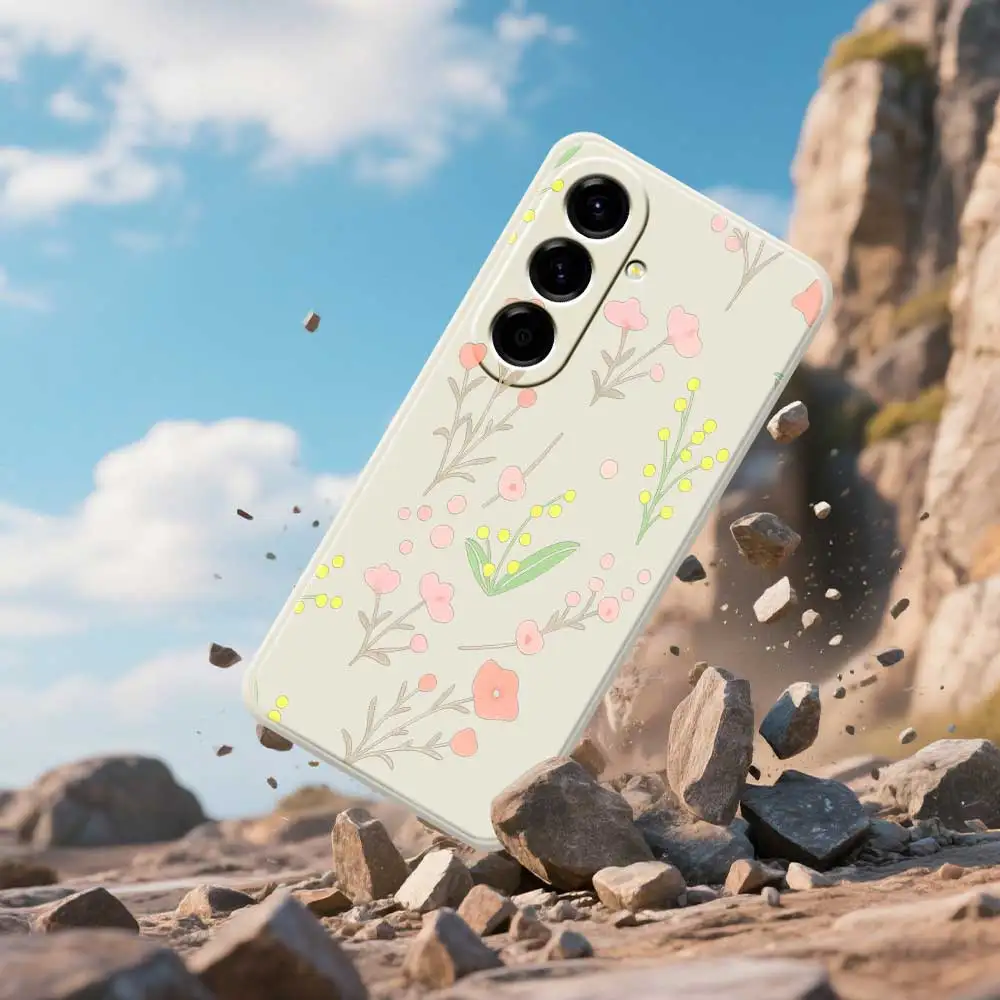 상큼한 꽃무늬 삼성 갤럭시 A56 A55 A54 A53 A52 5G A36 A26 A16 A06 A35 A25 A15 A34 A24 A14 A33 A32 A23 A13 폰 케이스 커버
