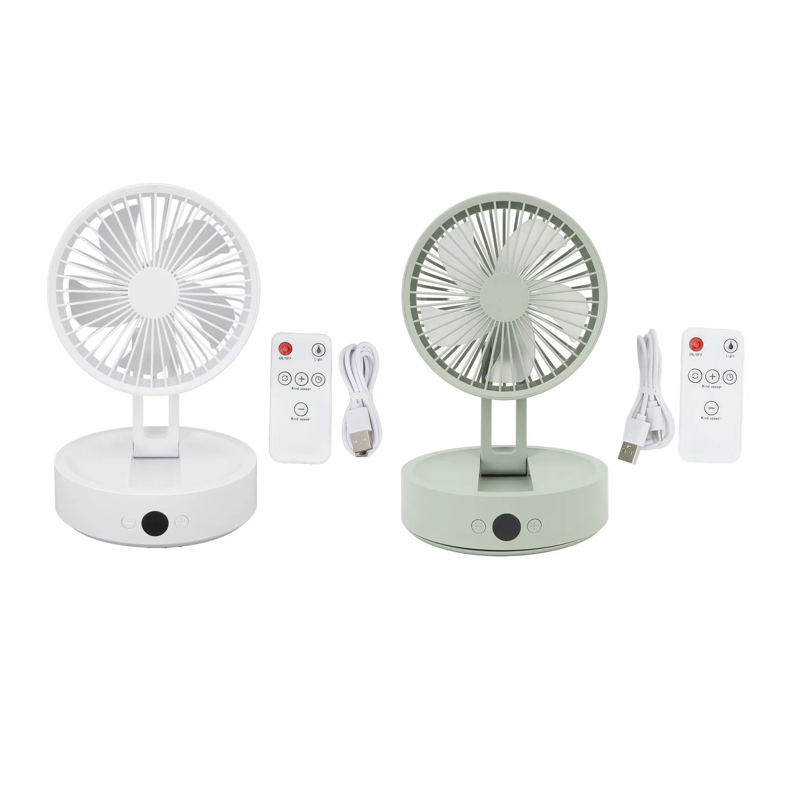 

Foldable Desk Fan Portable Desk Fan USB Rechargeable Low Noise 180°adjustable Angle Bracket 3 Speeds Remote Control for