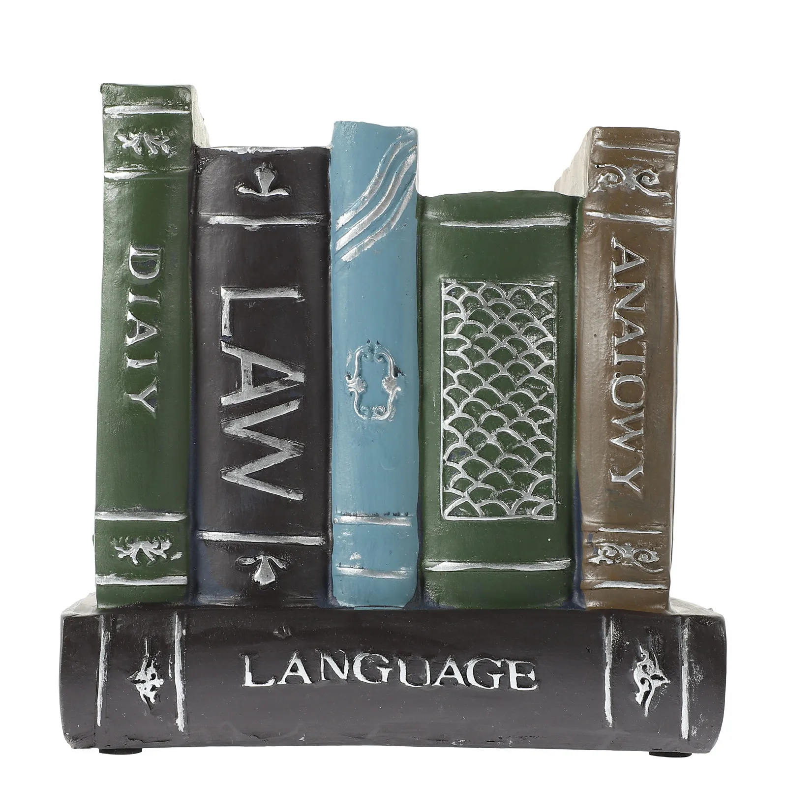 resin-book-shaped-pen-holder-desktop-stationery-organizer-for-pens-pencils-markers-smartphones-remote-controls-vintage-desk