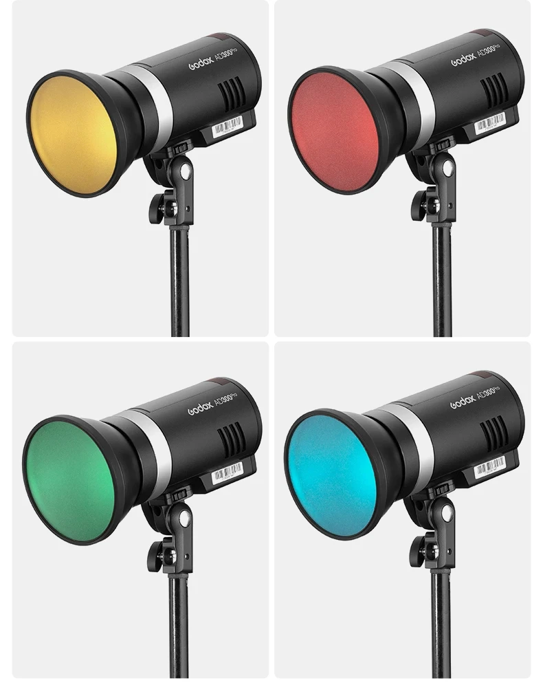 Godox AD-R14 Standard Reflector with Honeycomb and 5 Color Filters Holder for AD300Pro Outdoor Flash Light Speedlite