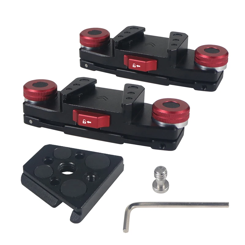 Quick Release Plate Stabilizer Mount Fast Insall Switch Tripod Adapter for Gopro Insta360 Osmo Action Pocket Stand Backpack Clip