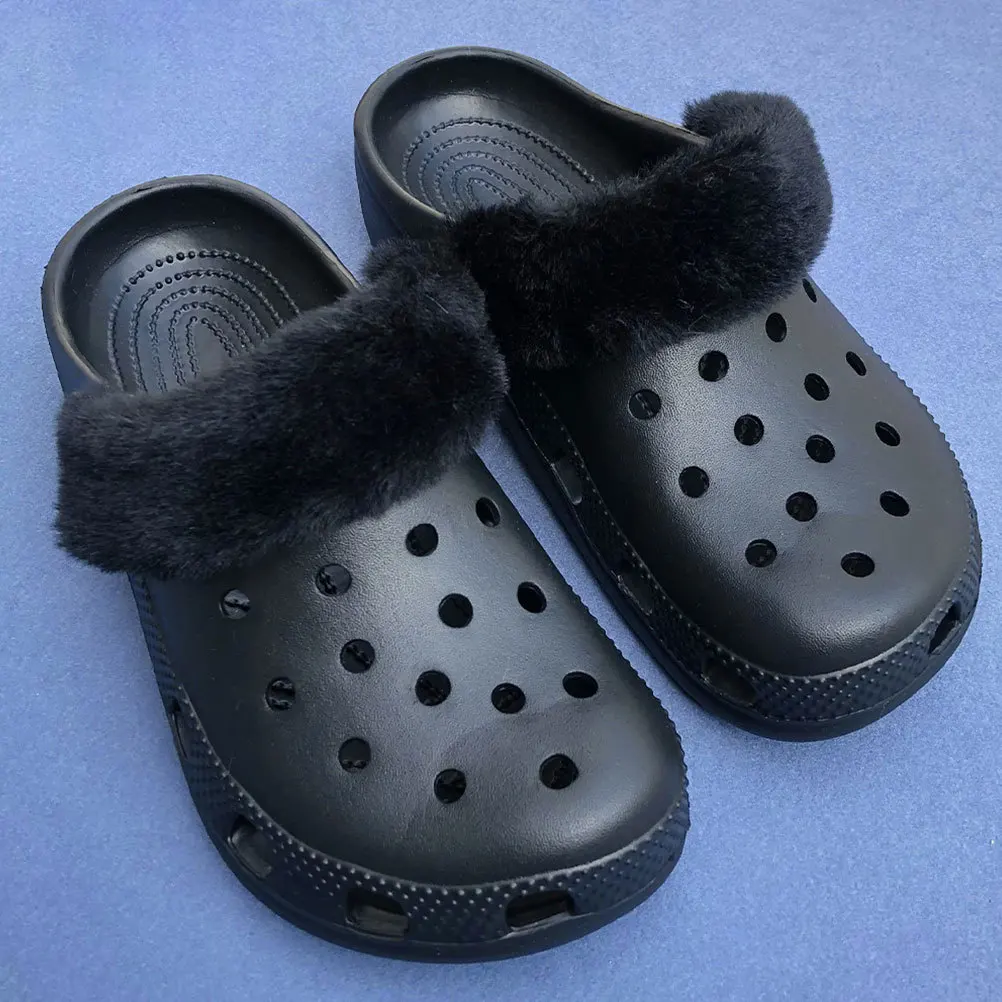 

1 Pair Detachable Slipper Decor Warm Charms For Women Soft Sandals Inserts Cozy Winter Shoe Accessories Slipper Strap Covers