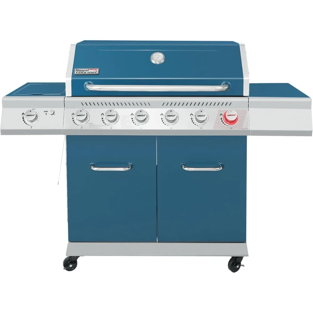 BBQ Grill with Sear Burner and Side Burner, 74,000 BTU, Fast & Even Heat, Mess-free Cleanup, Different Purposes, Barbecue Grill