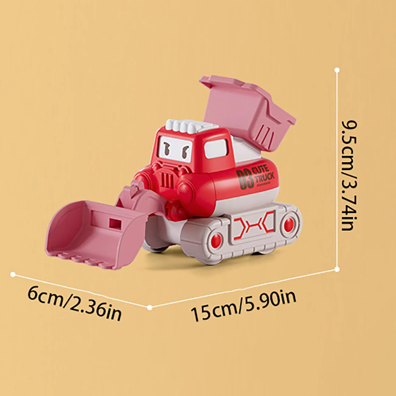 1pc Mini Excavators Fun Construction Car Toys Educational Children Cognitive Interactive Puzzle Toys Creative Excavator Toys Chr