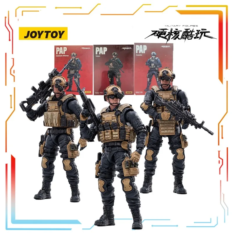 JOYTOY Original 1/18 producto terminado serie de soldados móviles PAP fuerzas especiales modelo de figura de acción juguetes modelo regalos para niños