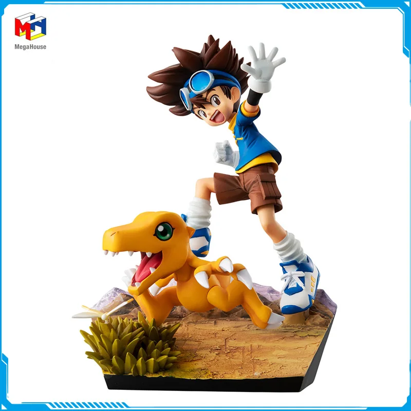 

In Stock MegaHouse GEM Digimon Adventure Agumon Yagami Taichi Original Anime Figure Model Toys Action Figure Collection Doll Pvc