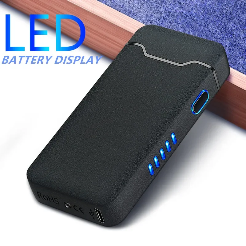 2022 New Ignition Arc Electronic USB Electric Flame Lighter Metal Gift AI Charge Protection Cigar Lighters