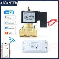 AC220V Tuya WiFi válvula solenoide inteligente 1/2 ""3/4"" 1 ""controlador de temporizador de agua para jardín compatible con asistente de Google Alexa vida inteligente