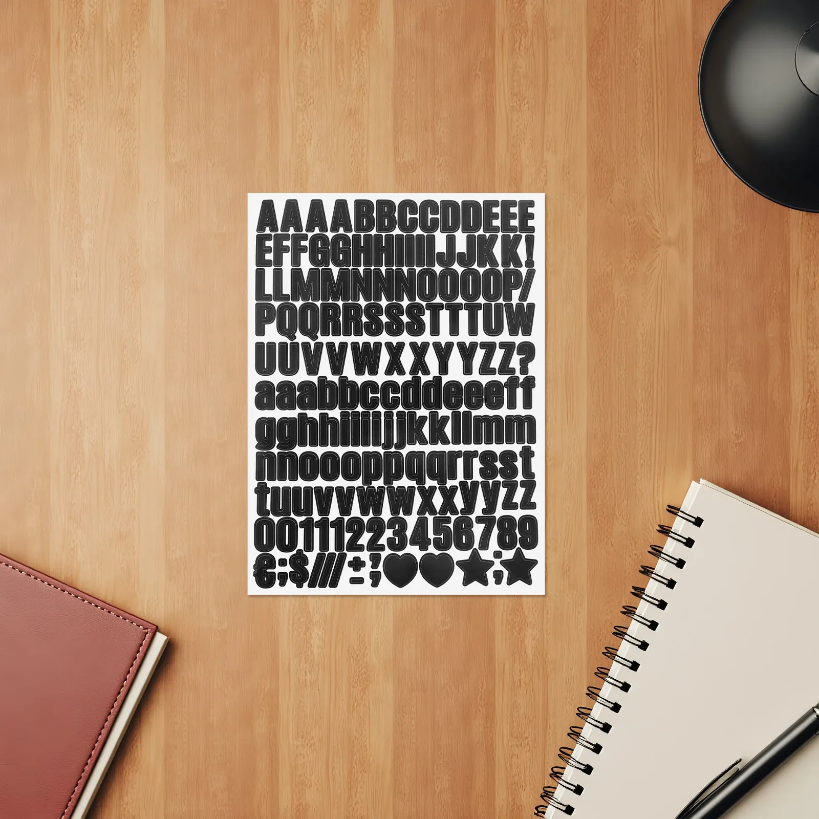

15 Sheets Waterproof Black Vinyl Alphabet Letter Stickers Numbers Small 0.5inch Self Adhesive for DIY Projects Notebooks Phone