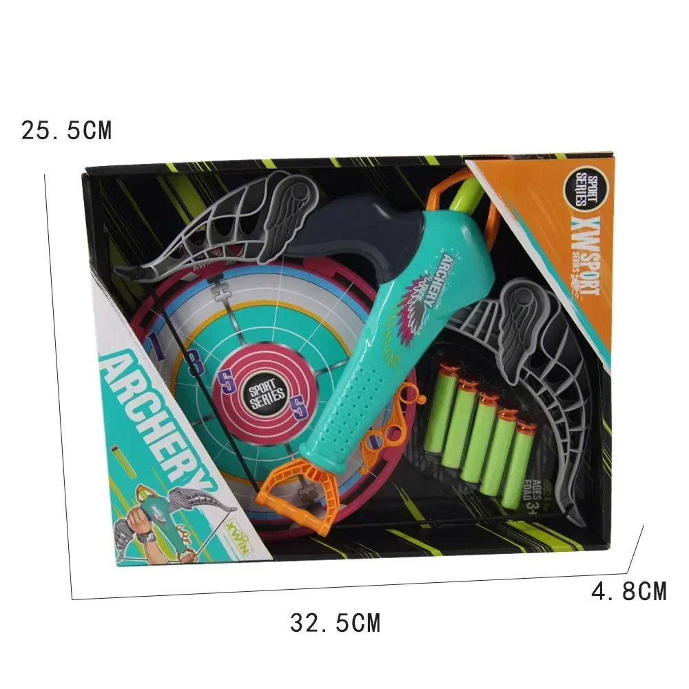 Pvc macio estilingue tiro esportes brinquedo simulação arco modelo militar interação da família esporte indoor tiro brinquedo criança festa jogo